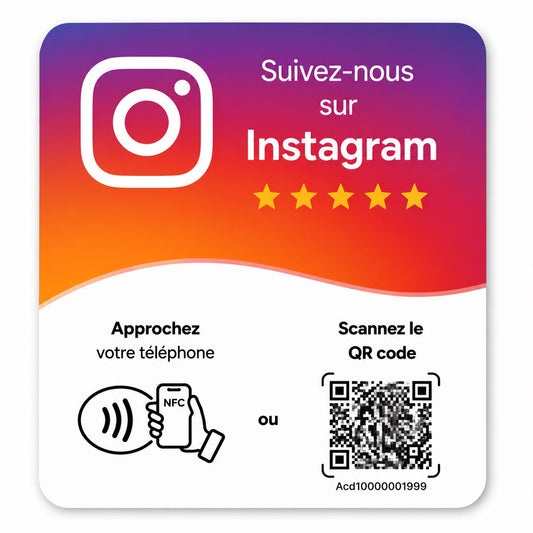 Cartes NFC Réseaux sociaux