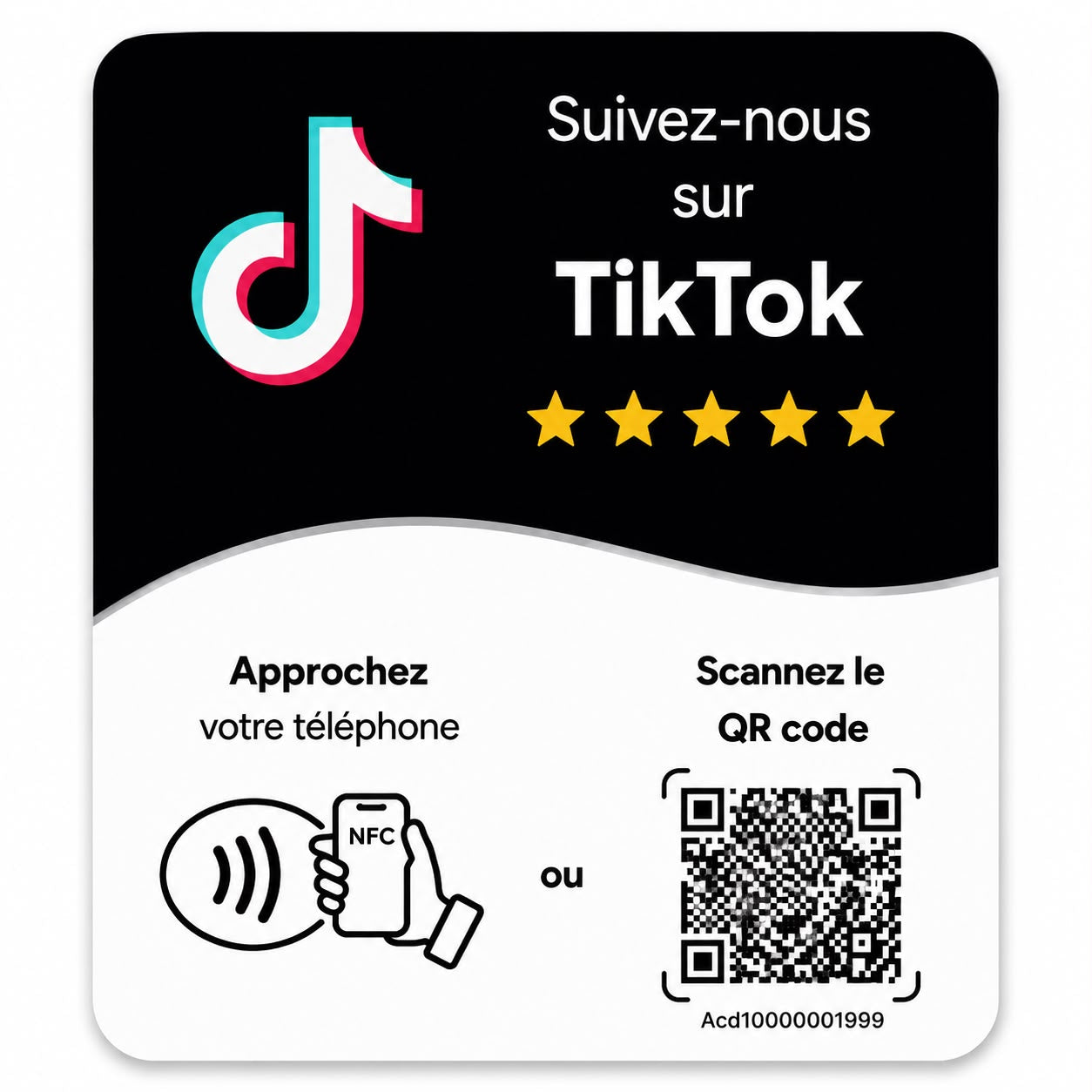 Cartes NFC Réseaux sociaux